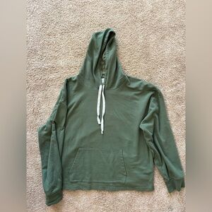 J Crew Factory Green Hoodie with Drawstrings